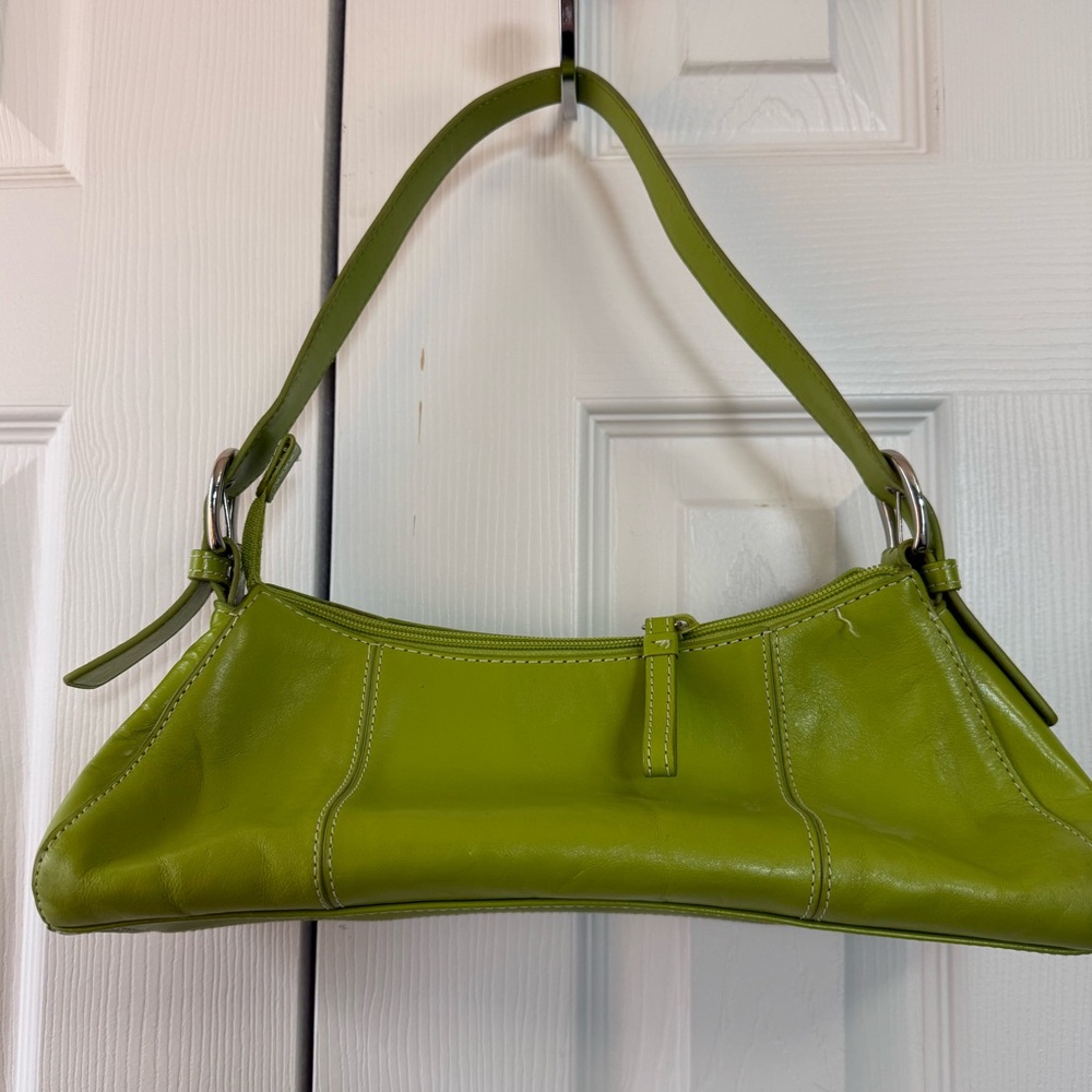 Kenneth Cole Reaction Green Leather Shoulder Bag